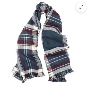 Barbour reversible plaid wrap